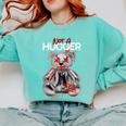 Not A Hugger Teddy Bear Antisocial Introvert Comfort Colors Sweatshirt Chalky Mint