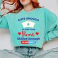 Nurse Tshirt Graduation Nursing School Birthday Comfort Colors Sweatshirt Chalky Mint