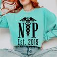 Nurse Practitioner Graduation NP Est 2019 Shirt Comfort Colors Sweatshirt Chalky Mint