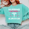 Nursing School Graduation Shirt Comfort Colors Sweatshirt Chalky Mint