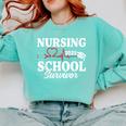 Nursing School Survivor 2025 RN ER Graduation Nurse Grad Comfort Colors Sweatshirt Chalky Mint
