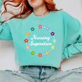 Nursing Supervisor Nurse Saying Graduation Proud Nurse Love Comfort Colors Sweatshirt Chalky Mint