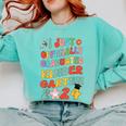 I Officially Graduated Kindergarten Graduation Class 2024 Comfort Colors Sweatshirt Chalky Mint