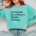 Theology Introvert Christian Conversation Starters Comfort Colors Sweatshirt Chalky Mint Theology Introvert Christian Conversation Starters Comfort Colors Sweatshirt Chalky Mint