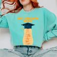 Orange Tabby Cat Graduation Distressed Shirt For Grads For Men Women Girls Kids Comfort Colors Sweatshirt Chalky Mint