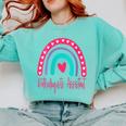 Pathologists' Assistant Graduation 2023 Boho Rainbow Comfort Colors Sweatshirt Chalky Mint