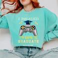 I Paused My Game To Graduate Class Of 2023 Gamer Graduation Comfort Colors Sweatshirt Chalky Mint