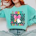 Peace Out 2nd Grade Graduation Last Day School Second Grade Comfort Colors Sweatshirt Chalky Mint