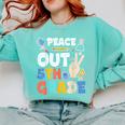 Peace Out 5th Grade Fifth Grade Graduation T-Shirt Comfort Colors Sweatshirt Chalky Mint