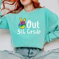 Peace Out 5th Grade Tie Dye Graduation Class Of 2026 Comfort Colors Sweatshirt Chalky Mint