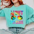 Peace Out 5th Grade Tie Dye Graduation Last Day Of School Comfort Colors Sweatshirt Chalky Mint