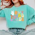 Peace Out Third 3rd Grade Graduation Graduate Class Of 2025 Comfort Colors Sweatshirt Chalky Mint