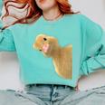 Peking Duck Peeking Chef Graduation Farm Duck Lover Comfort Colors Sweatshirt Chalky Mint