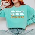 Pharmacy Student Graduation Survivor Shirt Comfort Colors Sweatshirt Chalky Mint