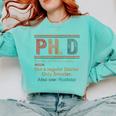 PHD Definition Doctor Of Philosophy Degree Graduation Comfort Colors Sweatshirt Chalky Mint