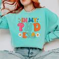 In My Phd Era Groovy Phd Graduation Future Doctor Comfort Colors Sweatshirt Chalky Mint