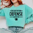 PhD Graduation Dissertation Defense Survivor PhD Comfort Colors Sweatshirt Chalky Mint