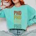 PHD Graduation Doctorate Comfort Colors Sweatshirt Chalky Mint