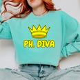 PhD Graduation Ph Diva t Shirt Phdiva Phd t Comfort Colors Sweatshirt Chalky Mint