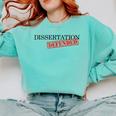 PhD Thesis Defense Graphic Doctoral Graduation Comfort Colors Sweatshirt Chalky Mint