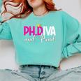 PhDiva Graduation Doctorate Student Graduate Comfort Colors Sweatshirt Chalky Mint