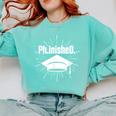 PhinisheD PhD Graduation Doctor Of Philosophy Comfort Colors Sweatshirt Chalky Mint