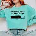 Phlebotomist In Progress Phlebotomy School Graduation Comfort Colors Sweatshirt Chalky Mint