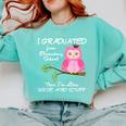 Pink I Graduated From Elementary Graduation Comfort Colors Sweatshirt Chalky Mint