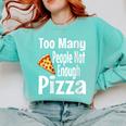 Pizza Lover Saying Introvert Anti Social Humor Foodie Comfort Colors Sweatshirt Chalky Mint