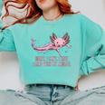 I Have Plans With My Axolotl Salamander Introvert Comfort Colors Sweatshirt Chalky Mint I Have Plans With My Axolotl Salamander Introvert Comfort Colors Sweatshirt Chalky Mint