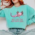 I Have Plans With My Axolotl Salamander Introvert Comfort Colors Sweatshirt Chalky Mint I Have Plans With My Axolotl Salamander Introvert Comfort Colors Sweatshirt Chalky Mint