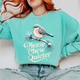 Please Chew Quieter Introvert Christmas Bird Lover Comfort Colors Sweatshirt Chalky Mint Please Chew Quieter Introvert Christmas Bird Lover Comfort Colors Sweatshirt Chalky Mint