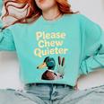 Please Chew Quieter Introvert Duck Lover Comfort Colors Sweatshirt Chalky Mint Please Chew Quieter Introvert Duck Lover Comfort Colors Sweatshirt Chalky Mint