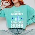 Police Academy Survivor 2025 Graduation Police School Comfort Colors Sweatshirt Chalky Mint