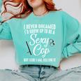 Police Officer Police Graduation Cop Birthday Comfort Colors Sweatshirt Chalky Mint