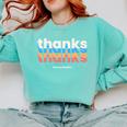 Polite Introvert Thanks But No Thanks Retro Graphic Comfort Colors Sweatshirt Chalky Mint Polite Introvert Thanks But No Thanks Retro Graphic Comfort Colors Sweatshirt Chalky Mint