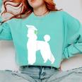Poodle Graduation Dog Graduate Comfort Colors Sweatshirt Chalky Mint
