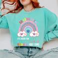 Pre k Graduation Class 2025 Graduate Pre-k Rainbow Girls Comfort Colors Sweatshirt Chalky Mint