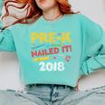 Pre-K Nailed It Class Of 2018 Graduation Comfort Colors Sweatshirt Chalky Mint