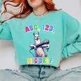 Preschool Graduate Shirt ABC 123 Mic Drop Llama Graduation Comfort Colors Sweatshirt Chalky Mint