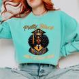 Pretty Educated African American Graduation Class 2024 Comfort Colors Sweatshirt Chalky Mint