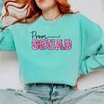 Prom Squad Prom Graduation Class Of 2024 Leopard Matching Comfort Colors Sweatshirt Chalky Mint