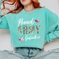 Proud Army Godmother Army Graduation Godmother US Army Comfort Colors Sweatshirt Chalky Mint