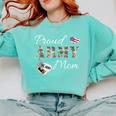 Proud Army Mom Army Graduation Military Mom T-Shirt Comfort Colors Sweatshirt Chalky Mint