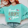 Proud Army Mom Army Graduation Mom US Army Mom Comfort Colors Sweatshirt Chalky Mint
