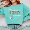 Proud Army Stepmom Army Graduation Stepmom US Army Stepmom Comfort Colors Sweatshirt Chalky Mint
