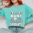 Proud Aunt Of A 2018 Graduate Senior Graduation School Shirt Comfort Colors Sweatshirt Chalky Mint