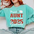 Proud Aunt Of a Class Of 2025 Graduate For Graduation Comfort Colors Sweatshirt Chalky Mint