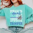 Proud Aunt Of a State Trooper Police Officer Graduation Comfort Colors Sweatshirt Chalky Mint