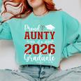 Proud Aunty Of a Class Of 2026 Graduate Senior Graduation Comfort Colors Sweatshirt Chalky Mint
